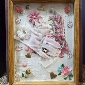 Handmade One of a Kind Vintage Lady Shadowbox